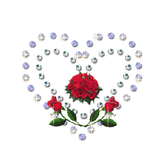 Gif animé coeur de perles